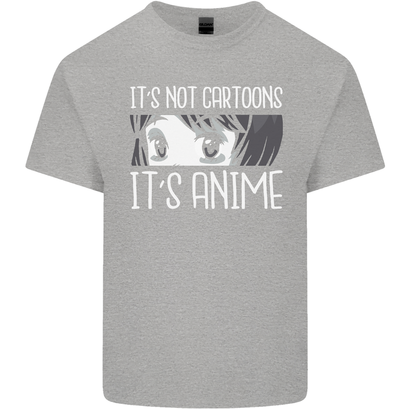 It's Anime Not Cartoons Kids T-Shirt Childrens Sports Grey