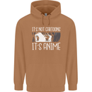 It's Anime Not Cartoons Mens 80% Cotton Hoodie Caramel Latte