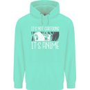 It's Anime Not Cartoons Mens 80% Cotton Hoodie Peppermint