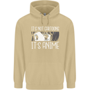 It's Anime Not Cartoons Mens 80% Cotton Hoodie Sand