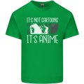 It's Anime Not Cartoons Mens Cotton T-Shirt Tee Top Irish Green