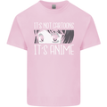 It's Anime Not Cartoons Mens Cotton T-Shirt Tee Top Light Pink