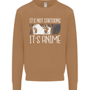 It's Anime Not Cartoons Mens Sweatshirt Jumper Caramel Latte