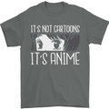 It's Anime Not Cartoons Mens T-Shirt Cotton Gildan Charcoal