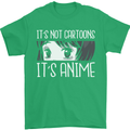 It's Anime Not Cartoons Mens T-Shirt Cotton Gildan Irish Green