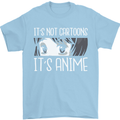 It's Anime Not Cartoons Mens T-Shirt Cotton Gildan Light Blue