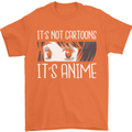 It's Anime Not Cartoons Mens T-Shirt Cotton Gildan Orange
