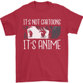 It's Anime Not Cartoons Mens T-Shirt Cotton Gildan Red