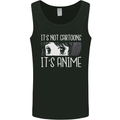 It's Anime Not Cartoons Mens Vest Tank Top Black