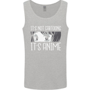 It's Anime Not Cartoons Mens Vest Tank Top Sports Grey