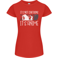 It's Anime Not Cartoons Womens Petite Cut T-Shirt Red