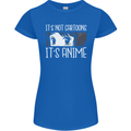 It's Anime Not Cartoons Womens Petite Cut T-Shirt Royal Blue