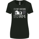 It's Anime Not Cartoons Womens Wider Cut T-Shirt Black