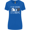 It's Anime Not Cartoons Womens Wider Cut T-Shirt Royal Blue