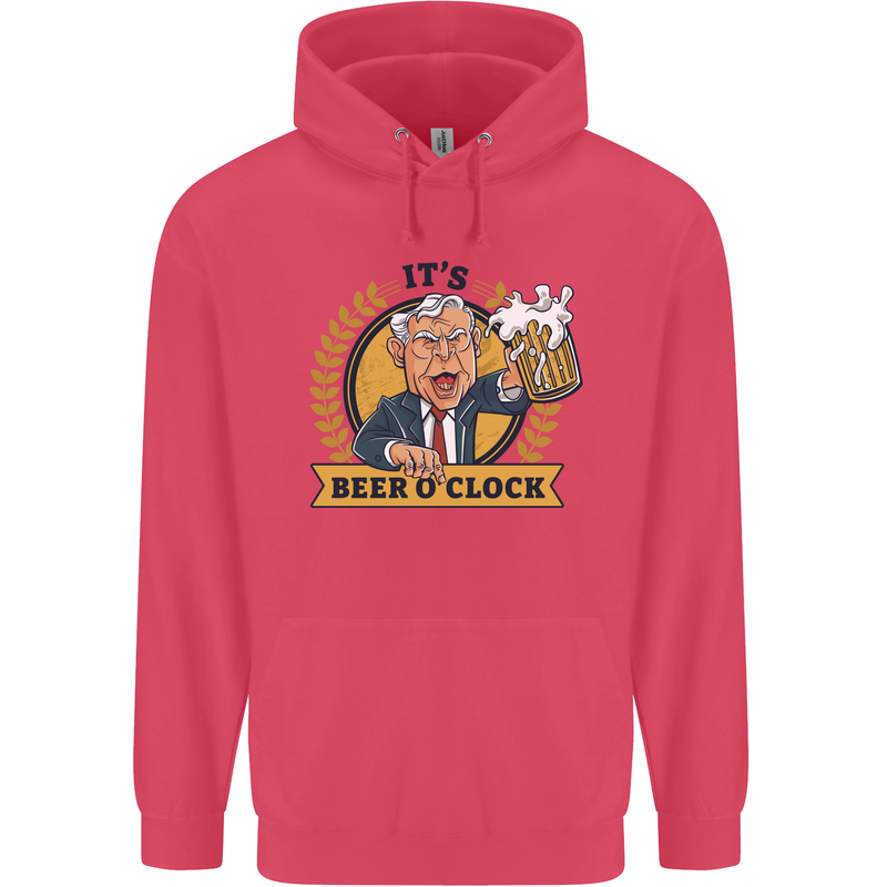 It's Beer O'Clock Funny Alcohol Childrens Kids Hoodie Heliconia