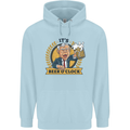 It's Beer O'Clock Funny Alcohol Childrens Kids Hoodie Light Blue