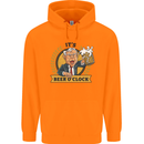 It's Beer O'Clock Funny Alcohol Childrens Kids Hoodie Orange