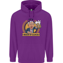 It's Beer O'Clock Funny Alcohol Childrens Kids Hoodie Purple