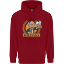 It's Beer O'Clock Funny Alcohol Childrens Kids Hoodie Red