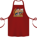 It's Beer O'Clock Funny Alcohol Cotton Apron 100% Organic Maroon