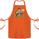 It's Beer O'Clock Funny Alcohol Cotton Apron 100% Organic Orange