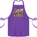 It's Beer O'Clock Funny Alcohol Cotton Apron 100% Organic Purple