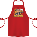 It's Beer O'Clock Funny Alcohol Cotton Apron 100% Organic Red