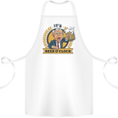 It's Beer O'Clock Funny Alcohol Cotton Apron 100% Organic White