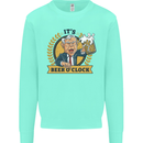 It's Beer O'Clock Funny Alcohol Kids Sweatshirt Jumper Peppermint