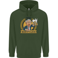 It's Beer O'Clock Funny Alcohol Mens 80% Cotton Hoodie Forest Green