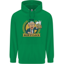 It's Beer O'Clock Funny Alcohol Mens 80% Cotton Hoodie Irish Green