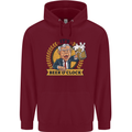 It's Beer O'Clock Funny Alcohol Mens 80% Cotton Hoodie Maroon