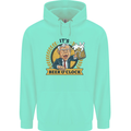 It's Beer O'Clock Funny Alcohol Mens 80% Cotton Hoodie Peppermint