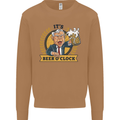 It's Beer O'Clock Funny Alcohol Mens Sweatshirt Jumper Caramel Latte