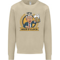 It's Beer O'Clock Funny Alcohol Mens Sweatshirt Jumper Sand
