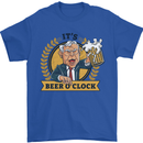 It's Beer O'Clock Funny Alcohol Mens T-Shirt Cotton Gildan Royal Blue