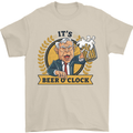 It's Beer O'Clock Funny Alcohol Mens T-Shirt Cotton Gildan Sand