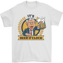It's Beer O'Clock Funny Alcohol Mens T-Shirt Cotton Gildan White