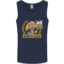 It's Beer O'Clock Funny Alcohol Mens Vest Tank Top Navy Blue