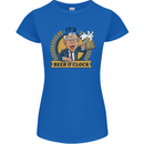 It's Beer O'Clock Funny Alcohol Womens Petite Cut T-Shirt Royal Blue