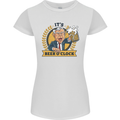 It's Beer O'Clock Funny Alcohol Womens Petite Cut T-Shirt White