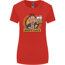 It's Beer O'Clock Funny Alcohol Womens Wider Cut T-Shirt Red