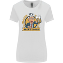 It's Beer O'Clock Funny Alcohol Womens Wider Cut T-Shirt White