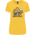 It's Beer O'Clock Funny Alcohol Womens Wider Cut T-Shirt Yellow