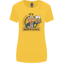 It's Beer O'Clock Funny Alcohol Womens Wider Cut T-Shirt Yellow