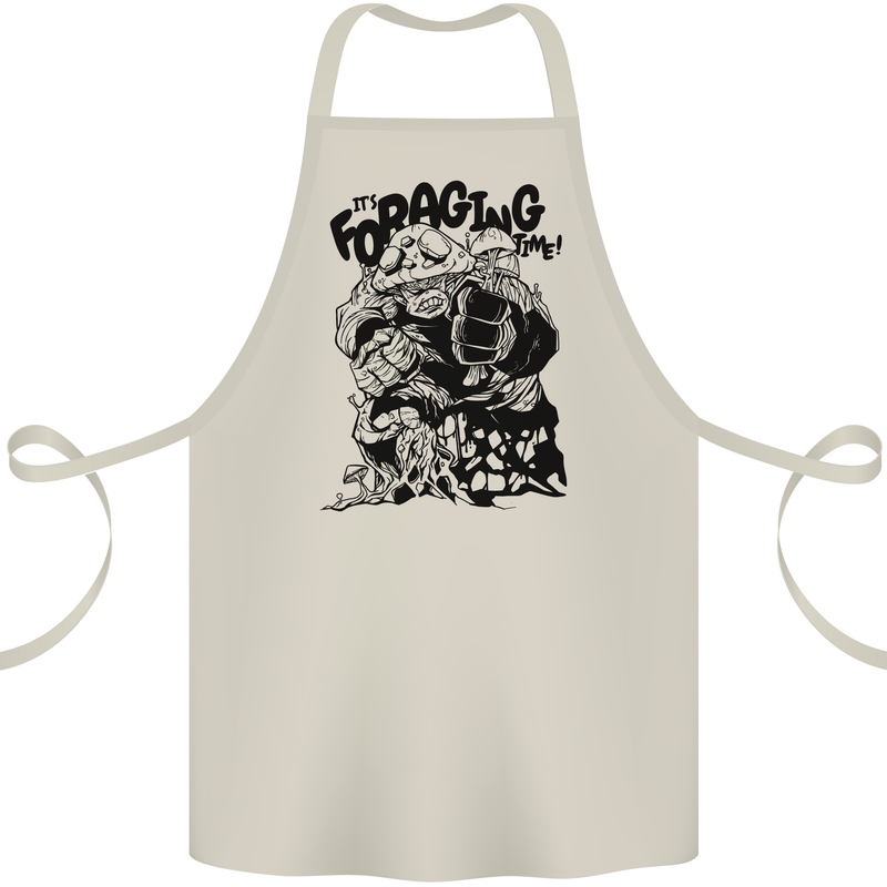 It's Foraging Time Funny Forager Cotton Apron 100% Organic Natural