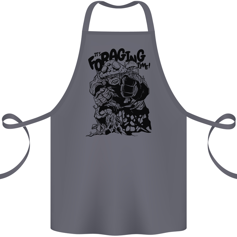 It's Foraging Time Funny Forager Cotton Apron 100% Organic Steel