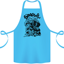 It's Foraging Time Funny Forager Cotton Apron 100% Organic Turquoise