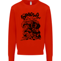 It's Foraging Time Funny Forager Kids Sweatshirt Jumper Bright Red