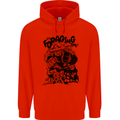 It's Foraging Time Funny Forager Mens 80% Cotton Hoodie Bright Red